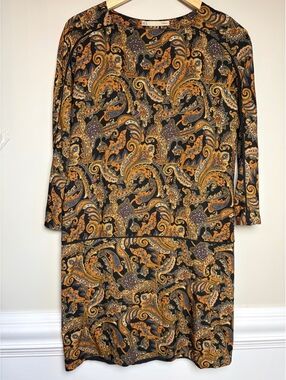 Sfera Fall Paisley Long Sleeve Dress Size Small